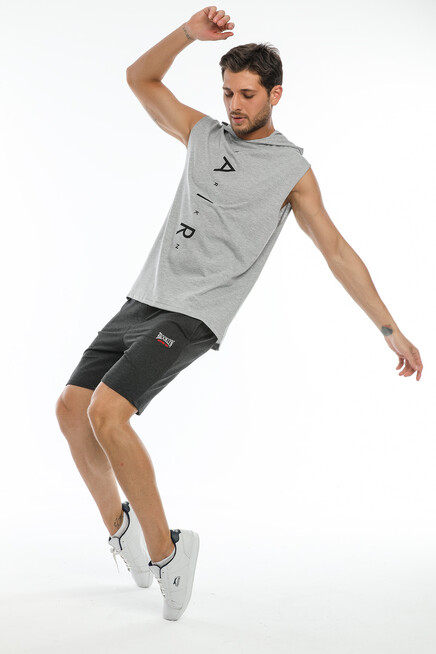 Süperlife Erkek Kapşonlu Standart &Regular Fit  Aır Baskılı Tişort SPR21Y07