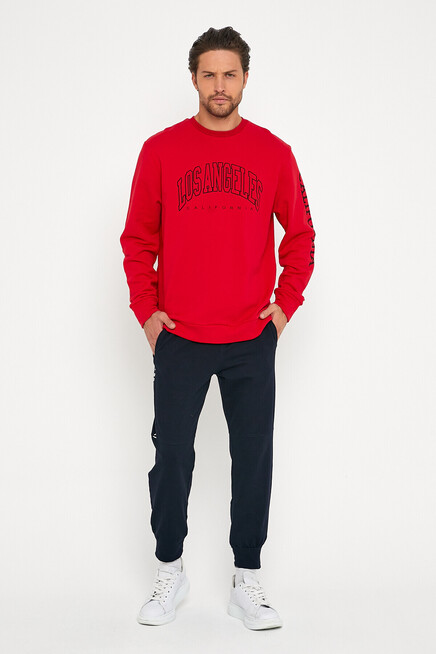 Erkek Slim Fit Brooklyn Baskılı Eşofman Altı SPR22EA152  