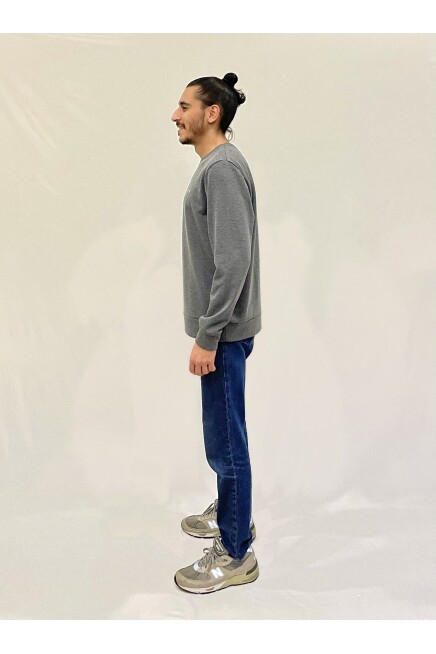 Süperlife Erkek Bisiklet Yaka Rahat Kalıp 3 iplik Kalın AİR Nakışlı  Sweatshirt SPR24SW33