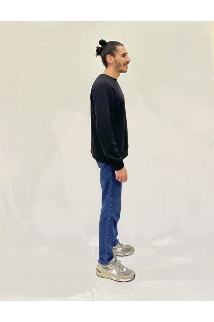 Süperlife Erkek Bisiklet Yaka Rahat Kalıp 3 iplik Kalın AİR Nakışlı  Sweatshirt SPR24SW33