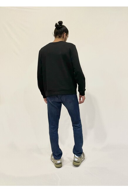 Süperlife Erkek Bisiklet Yaka Rahat Kalıp 3 iplik Kalın Californıa Baskılı  Sweatshirt SPR24SW32