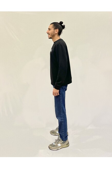 Süperlife Erkek Bisiklet Yaka Rahat Kalıp 3 iplik Kalın Californıa Baskılı  Sweatshirt SPR24SW32