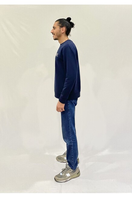 Süperlife Erkek Bisiklet Yaka Rahat Kalıp 3 iplik Kalın Californıa Baskılı  Sweatshirt SPR24SW32