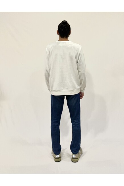Süperlife Erkek Bisiklet Yaka Rahat Kalıp 3 iplik Kalın Californıa Baskılı  Sweatshirt SPR24SW32