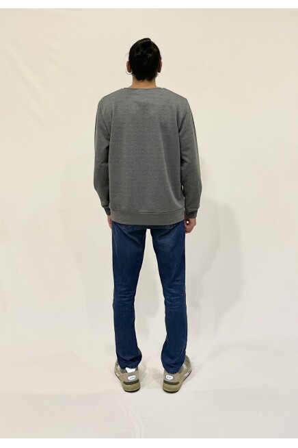 Süperlife Erkek Bisiklet Yaka Rahat Kalıp 3 iplik Kalın Californıa Baskılı  Sweatshirt SPR24SW32
