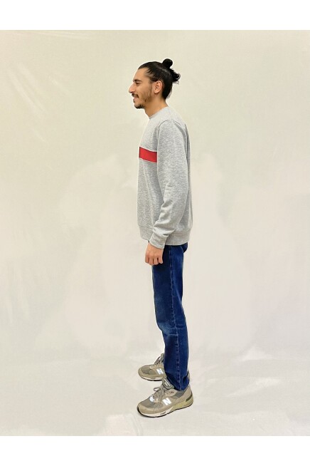 Süperlife Erkek Bisiklet Yaka Rahat Kalıp 3 iplik Kalın Garnili Sweatshirt SPR24SW35
