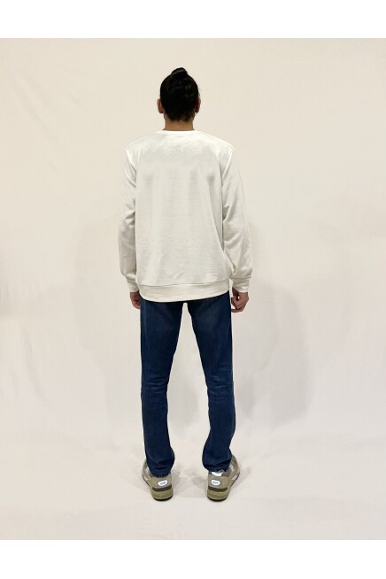 Süperlife Erkek Bisiklet Yaka Rahat Kalıp 3 iplik Kalın Garnili Sweatshirt SPR24SW35