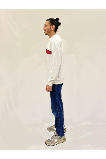 Süperlife Erkek Bisiklet Yaka Rahat Kalıp 3 iplik Kalın Garnili Sweatshirt SPR24SW35
