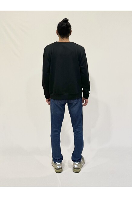 Süperlife Erkek Bisiklet Yaka Rahat Kalıp 3 iplik Kalın Orta Brooklyn Nakışlı Sweatshirt SPR24SW34