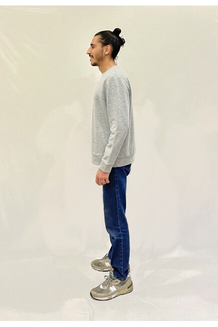 Süperlife Erkek Bisiklet Yaka Rahat Kalıp 3 iplik Kalın Orta Brooklyn Nakışlı Sweatshirt SPR24SW34