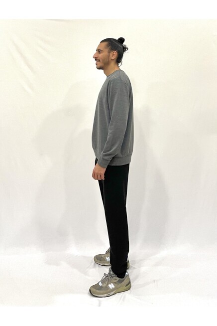 Süperlife Erkek Bisiklet Yaka Rahat Kalıp 3 iplik Kalın Orta Brooklyn Nakışlı Sweatshirt SPR24SW34