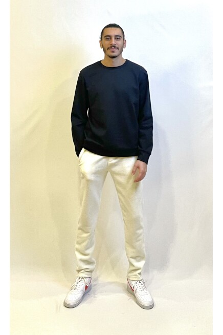 Süperlife Erkek Bisiklet Yaka Rahat Kalıp 3 iplik Kalın Sweatshirt SPR24SW-36