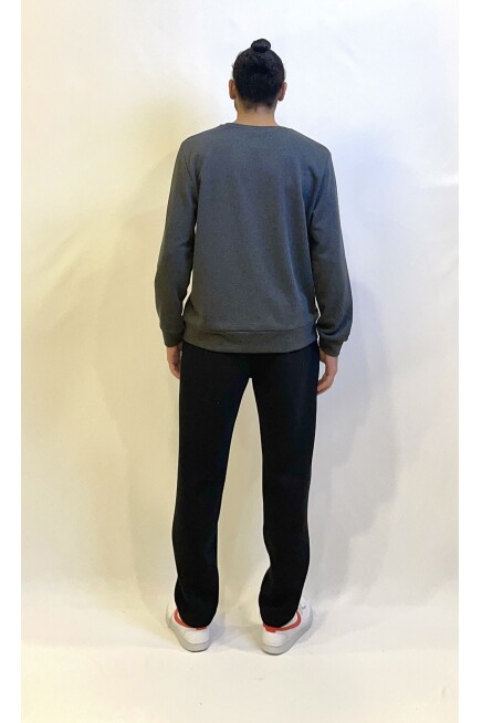 Süperlife Erkek Bisiklet Yaka Rahat Kalıp 3 iplik Kalın Sweatshirt SPR24SW-36