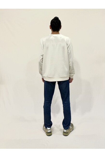 Süperlife Erkek Bisiklet Yaka Rahat Kalıp 3 iplik Kalın Tokyo Baskılı  Sweatshirt SPR24SW30