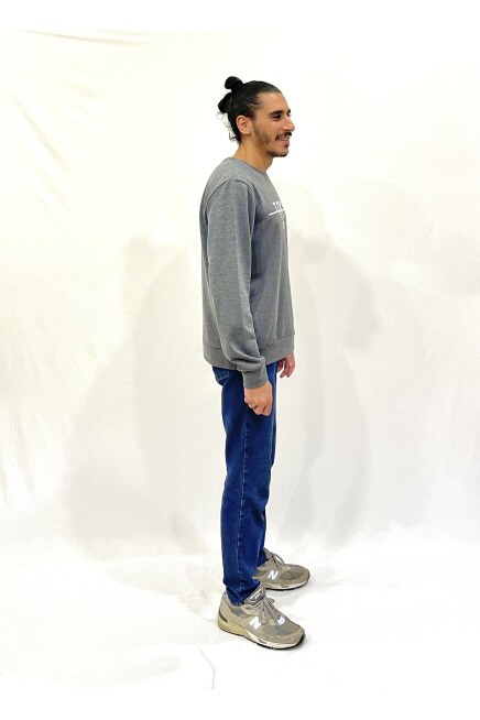 Süperlife Erkek Bisiklet Yaka Rahat Kalıp 3 iplik Kalın Tokyo Baskılı  Sweatshirt SPR24SW30