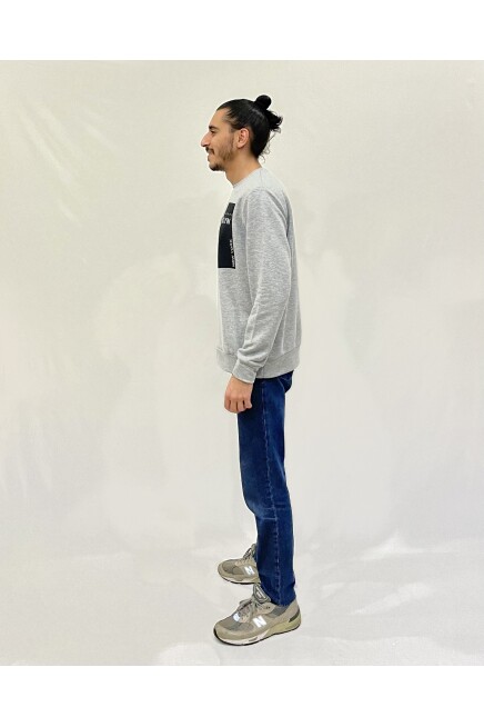 Süperlife Erkek Bisiklet Yaka Rahat Kalıp 3 iplik Kalın W.Brooklyn Baskılı  Sweatshirt SPR24SW31