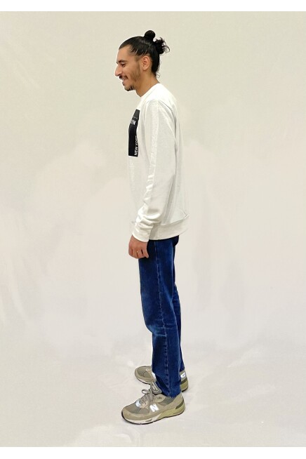 Süperlife Erkek Bisiklet Yaka Rahat Kalıp 3 iplik Kalın W.Brooklyn Baskılı  Sweatshirt SPR24SW31