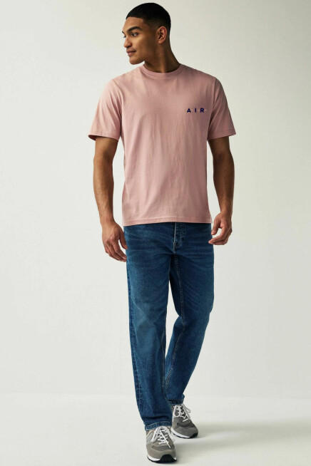 Süperlife Erkek Bisiklet Yaka Slim Fit Air Baskılı Tişort SPR21Y23