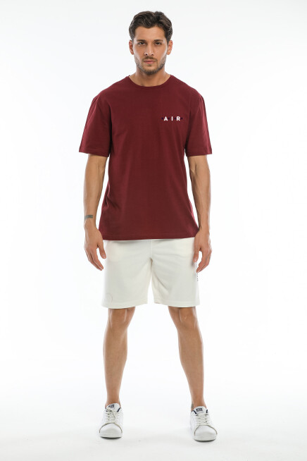 Süperlife Erkek Bisiklet Yaka Slim Fit Air Baskılı Tişort SPR21Y23