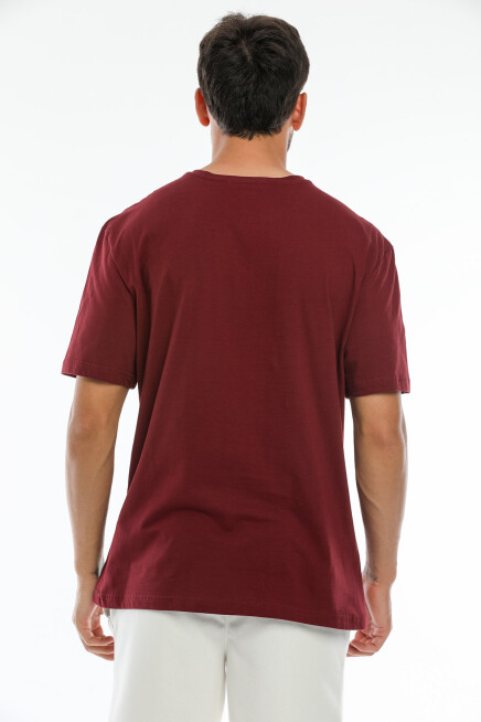 Süperlife Erkek Bisiklet Yaka Slim Fit Air Baskılı Tişort SPR21Y23