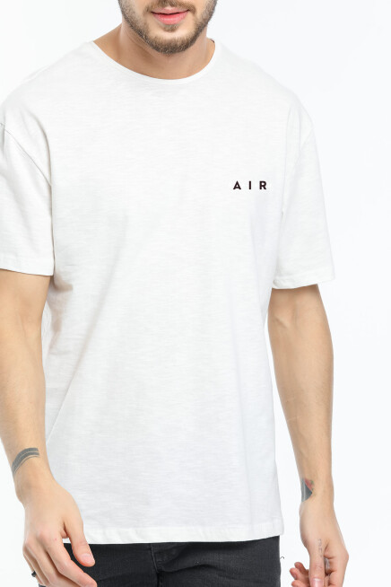 Süperlife Erkek Bisiklet Yaka Slim Fit Air Baskılı Tişort SPR21Y23