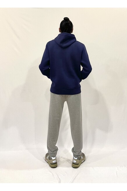 Süperlife Erkek Kapşonlu Rahat Kalıp İçi Polarlı 3 iplik NYC Baskılı SweatShırt spr24sw09