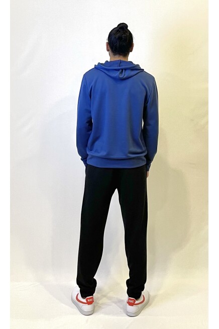 Süperlife Erkek Kapşonlu Regular Fit Air Baskılı İnce Sweatshirt SPR22SW162