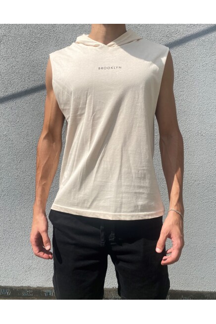 Süperlife Erkek Kapşonlu Regular Fit Brooklyn Baskılı Tişört SPR22TS121