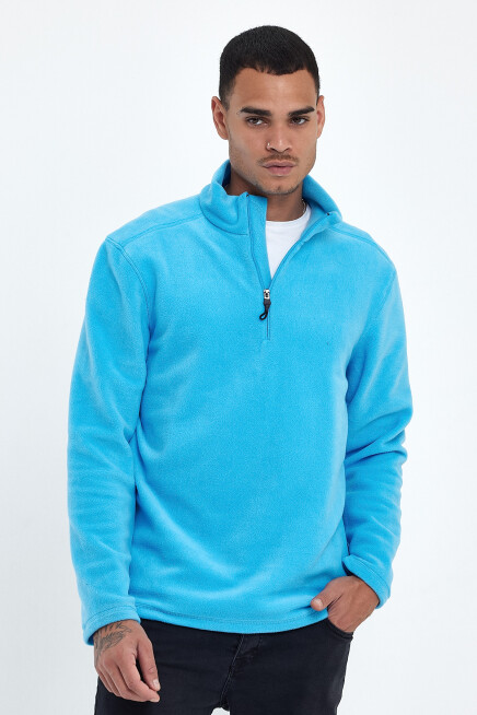 Süperlife Erkek Rahat Kalıp Softech Polar Yarım Fermuarlı Sweatshırt spr24pw20
