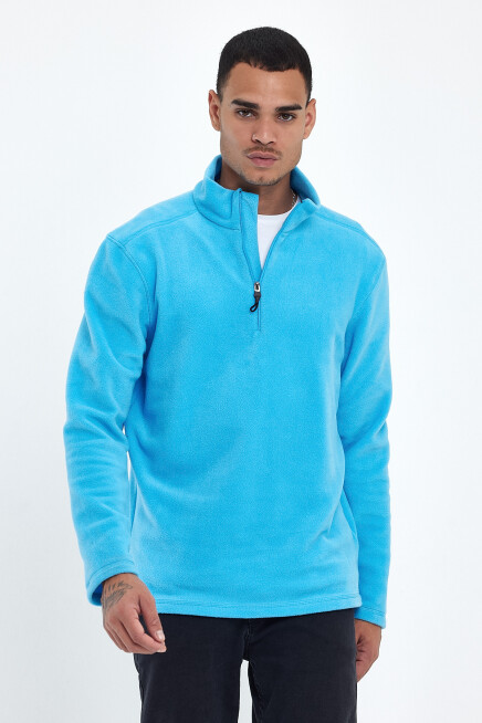Süperlife Erkek Rahat Kalıp Softech Polar Yarım Fermuarlı Sweatshırt spr24pw20