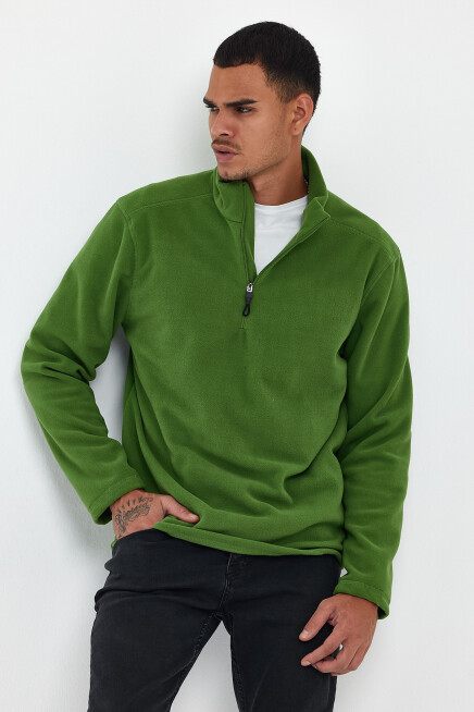 Süperlife Erkek Rahat Kalıp Softech Polar Yarım Fermuarlı Sweatshırt spr24pw20
