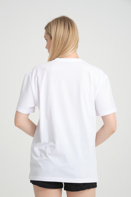 Süperlife Kadın Bisiklet Yaka Oversize Fit  Tişort SPR24TSk110