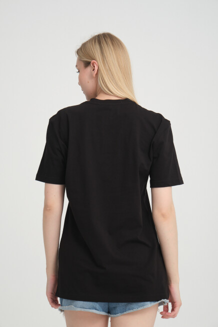 Süperlife Kadın Bisiklet Yaka Oversize Fit  Tişort SPR24TSk110