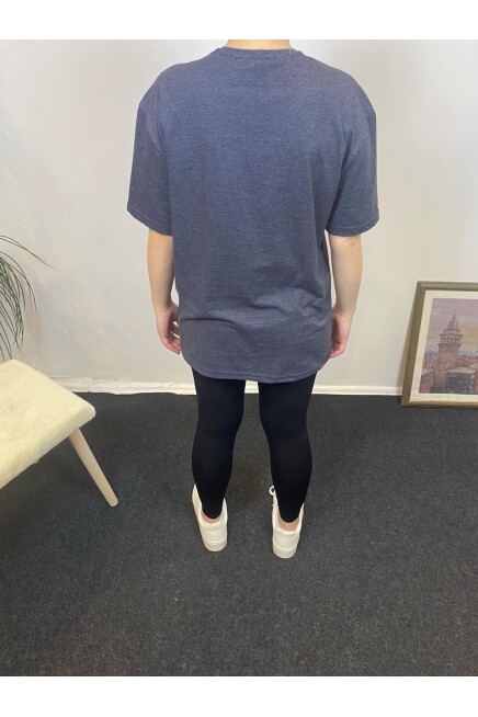 Süperlife Kadın Bisiklet Yaka Oversize Kalıp New York Baskılı Tişort SPR24TSk112