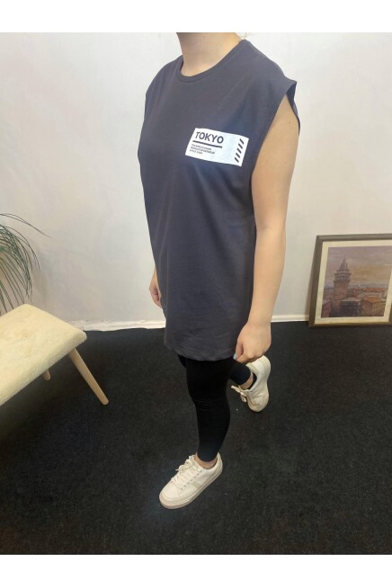 Süperlife Kadın Bisiklet Yaka Regular Fit Tokyo Baskılı Tişort SPR24ATK345