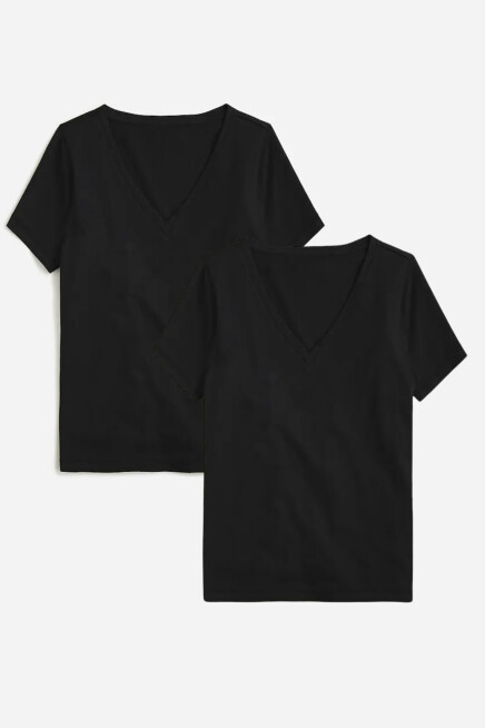 Süperlife Kadın V Yaka Regular Tshirt SPR24TSK45-2