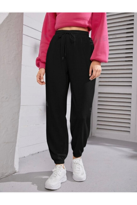 Süperlife Unisex Beli ve Paça Lastikli İnce Eşofman Altı SPR24UEA82