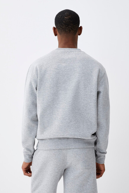 Süperlife Erkek Bisiklet Yaka Rahat Kalıp 3 iplik İçi Polarlı Kalın Sweatshirt SPR24SW36