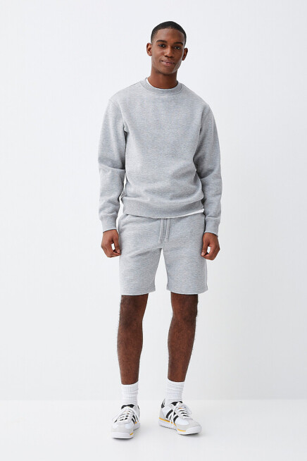 Süperlife Erkek Bisiklet Yaka Rahat Kalıp 3 iplik İçi Polarlı Kalın Sweatshirt SPR24SW36