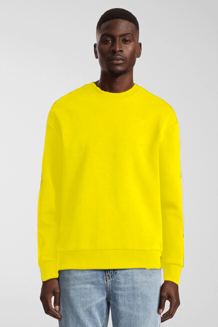 Süperlife Erkek Bisiklet Yaka Rahat Kalıp 3 iplik İçi Polarlı Kalın Sweatshirt SPR24SW36