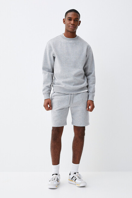 Süperlife Erkek Bisiklet Yaka Rahat Kalıp 3 iplik İçi Polarlı Kalın Sweatshirt SPR25SW36