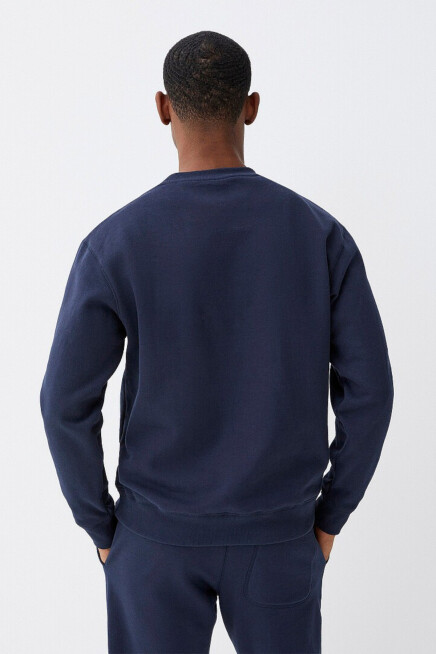 Süperlife Erkek Bisiklet Yaka Rahat Kalıp 3 iplik İçi Polarlı Kalın Sweatshirt SPR25SW36