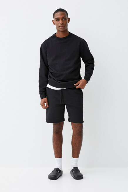 Süperlife Erkek Bisiklet Yaka Rahat Kalıp 3 iplik İçi Polarlı Kalın Sweatshirt SPR25SW36