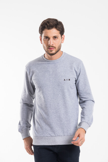Süperlife Erkek Bisiklet Yaka Regular Kalıp İnce Air Baskılı Sweatshırt SPR24SW124