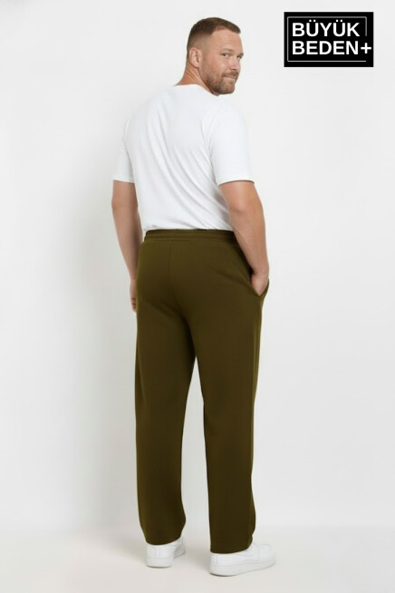 Erkek Büyük Beden BROOKLYN 1970 Baskılı Paça Reçme İnce Eşofman Altı SPR26EA952-3