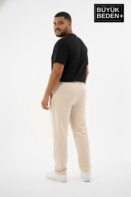 Erkek Büyük Beden BROOKLYN Baskılı Rahat Kesim Paça Reçme  ince Eşofman Altı SPR26EA952-2