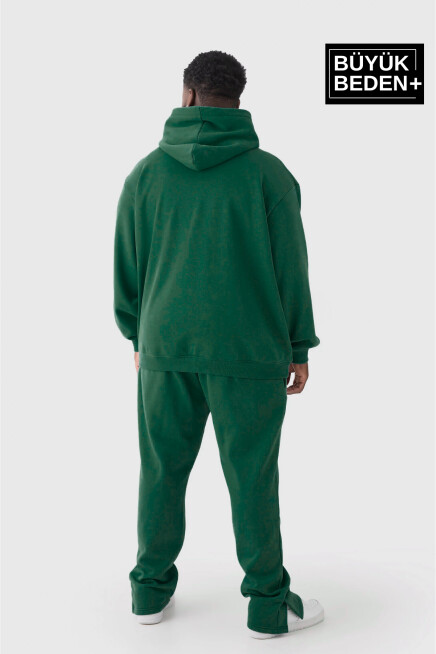 Süperlife Erkek Büyük Beden Kapşonlu ince Sweatshirt SPR24BSW57