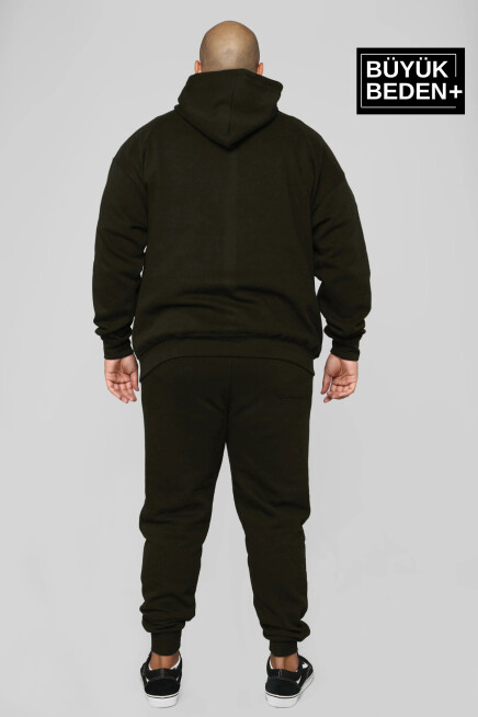 Süperlife Erkek Büyük Beden Kapşonlu ince Sweatshirt SPR24BSW57