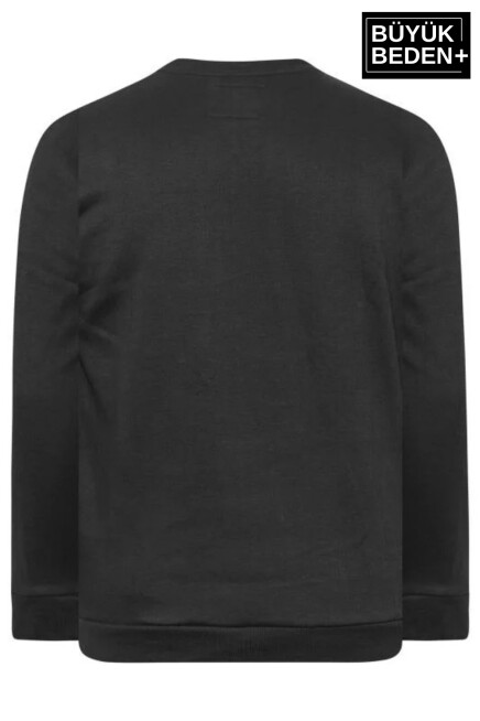 Süperlife Erkek Büyük Beden Bisiklet Yaka ince Sweatshirt SPR24BSW56