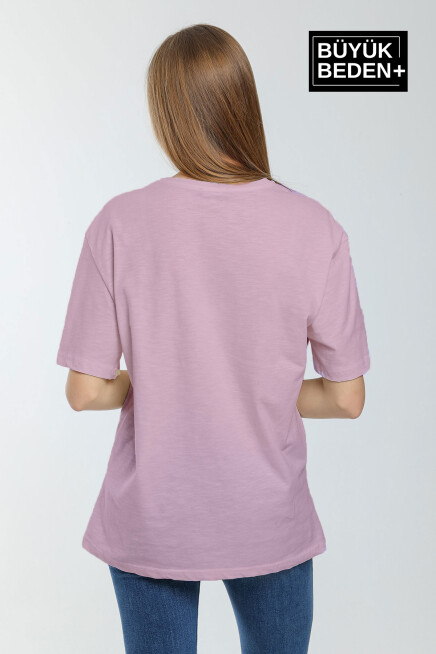 Kadın Büyük Beden Bisiklet Yaka Tshırt SPR25BTSK10